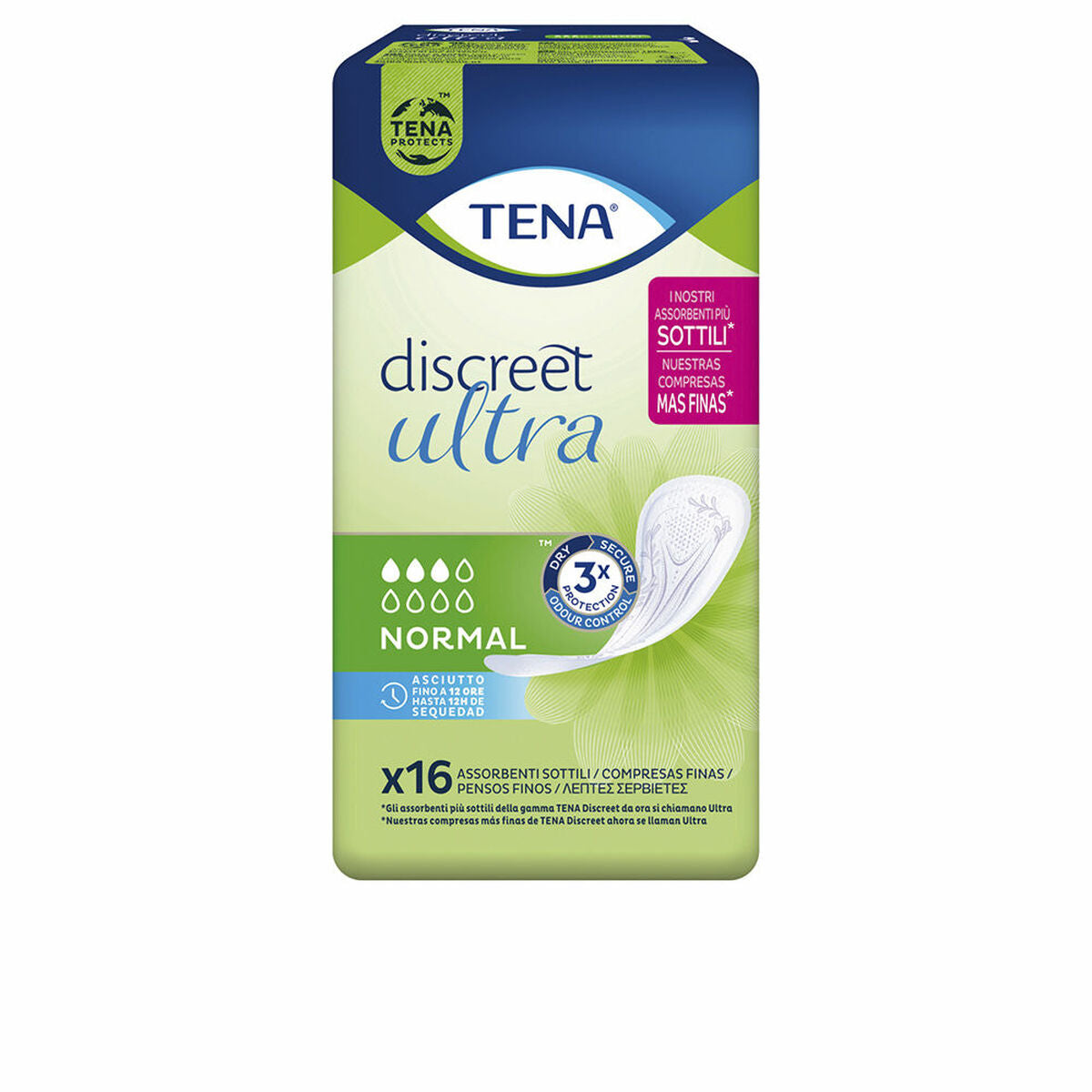 Incontinence Sanitary Pad Tena Discreet Ultra 16 Units-0