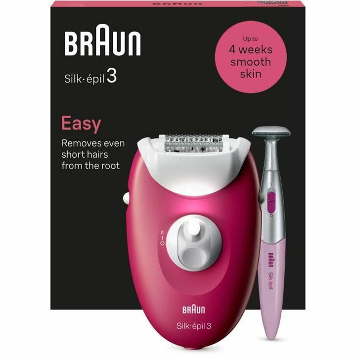 Electric Hair Remover Braun 3-202 Fuchsia-5
