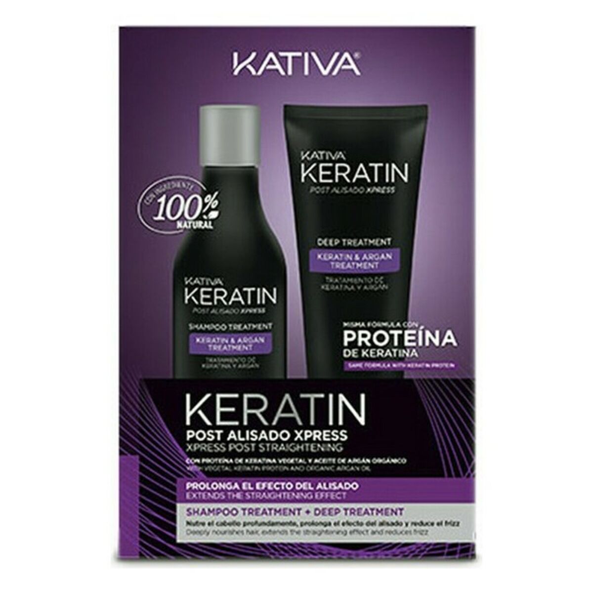 Brazilian Hair Straightener Set Kativa Keratin (2 pcs) (250 ml + 200 ml)-0