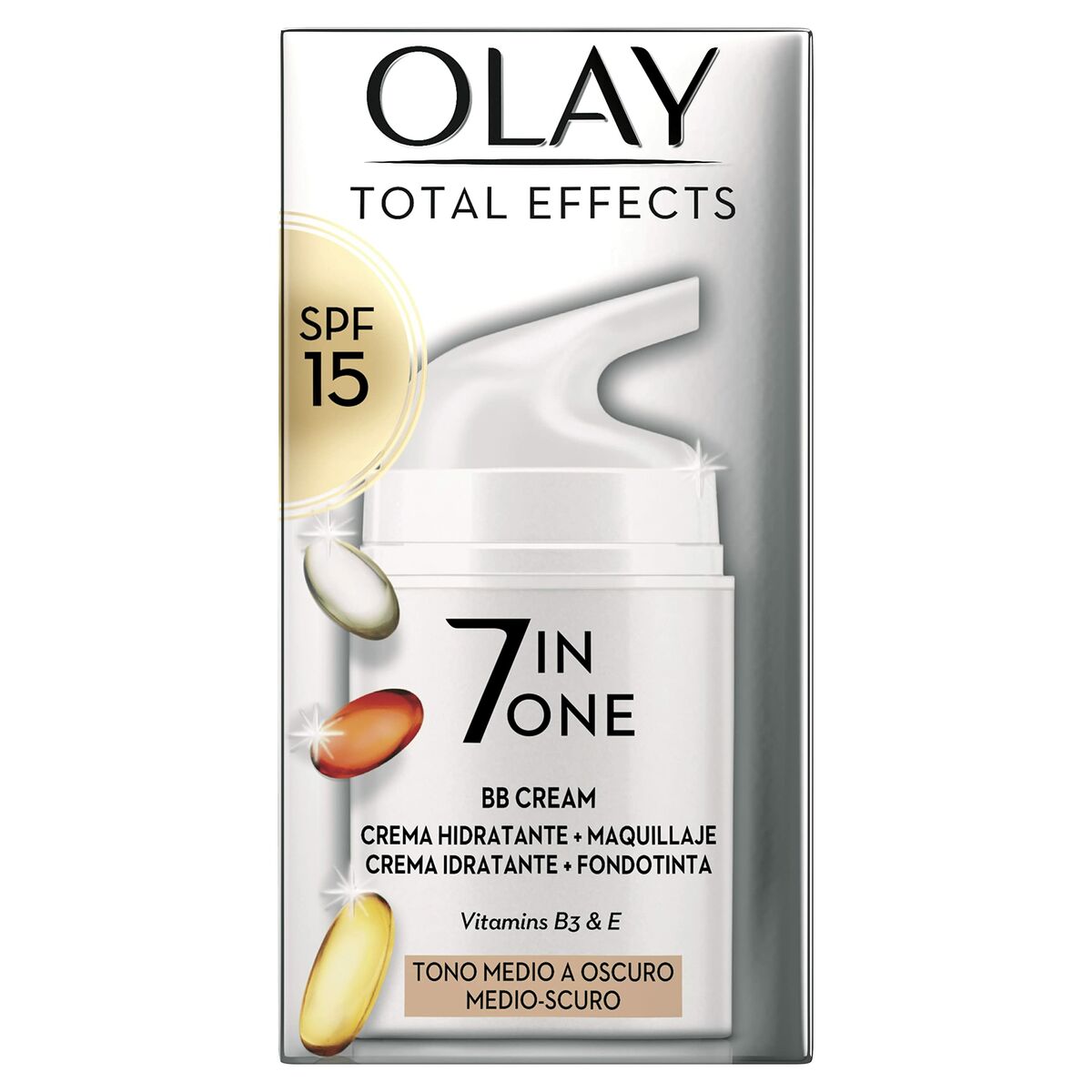 Hydrating Cream with Colour Olay Total Effects Bb Cream Medium Dark Spf 15 50 ml-0
