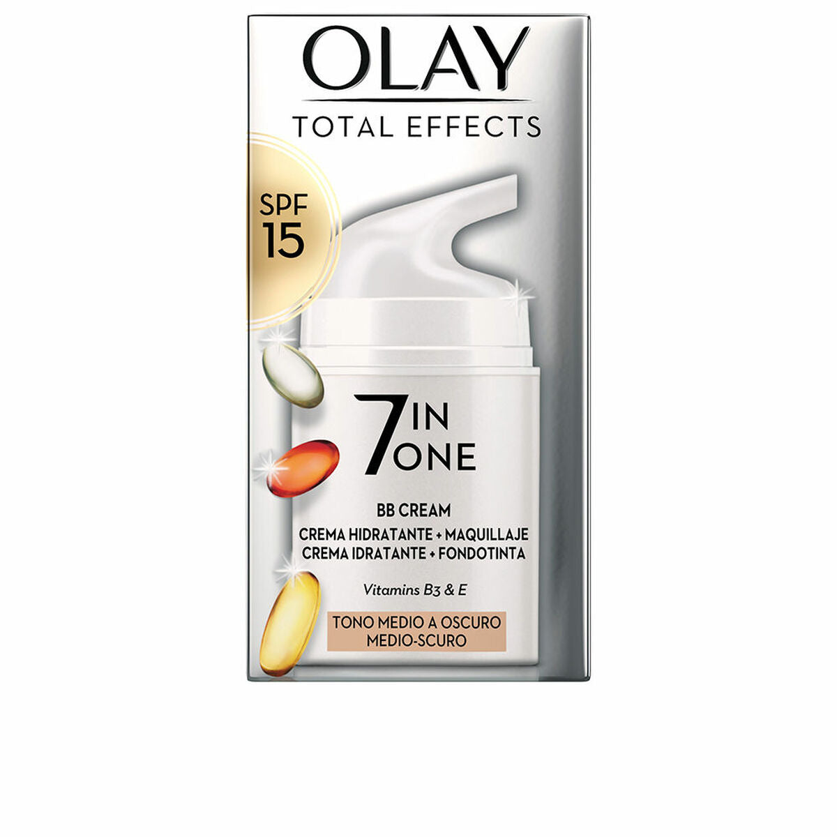 Hydrating Cream with Colour Olay Total Effects Bb Cream Medium Dark Spf 15 50 ml-1