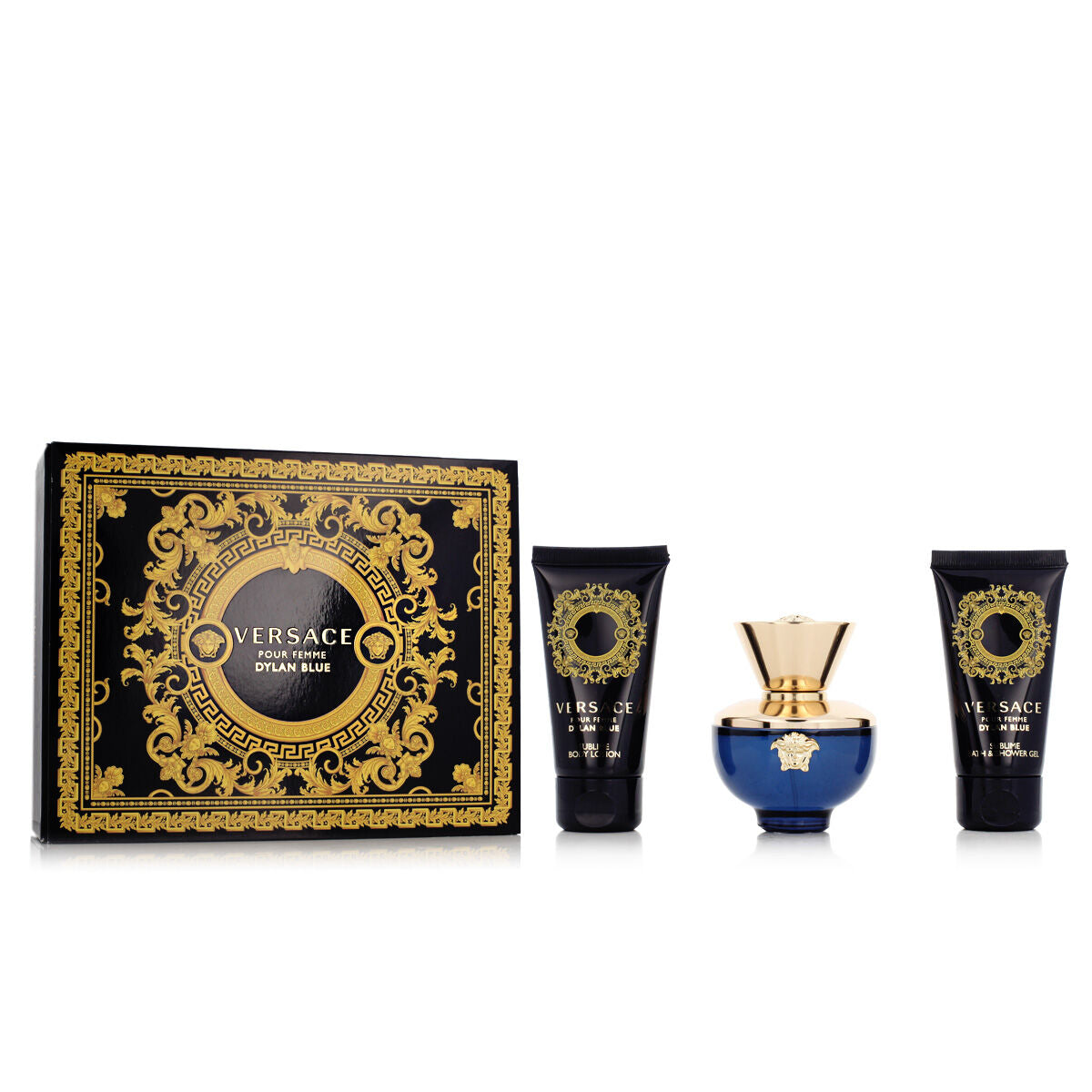 Women's Perfume Set Versace EDP Dylan Blue 3 Pieces-0