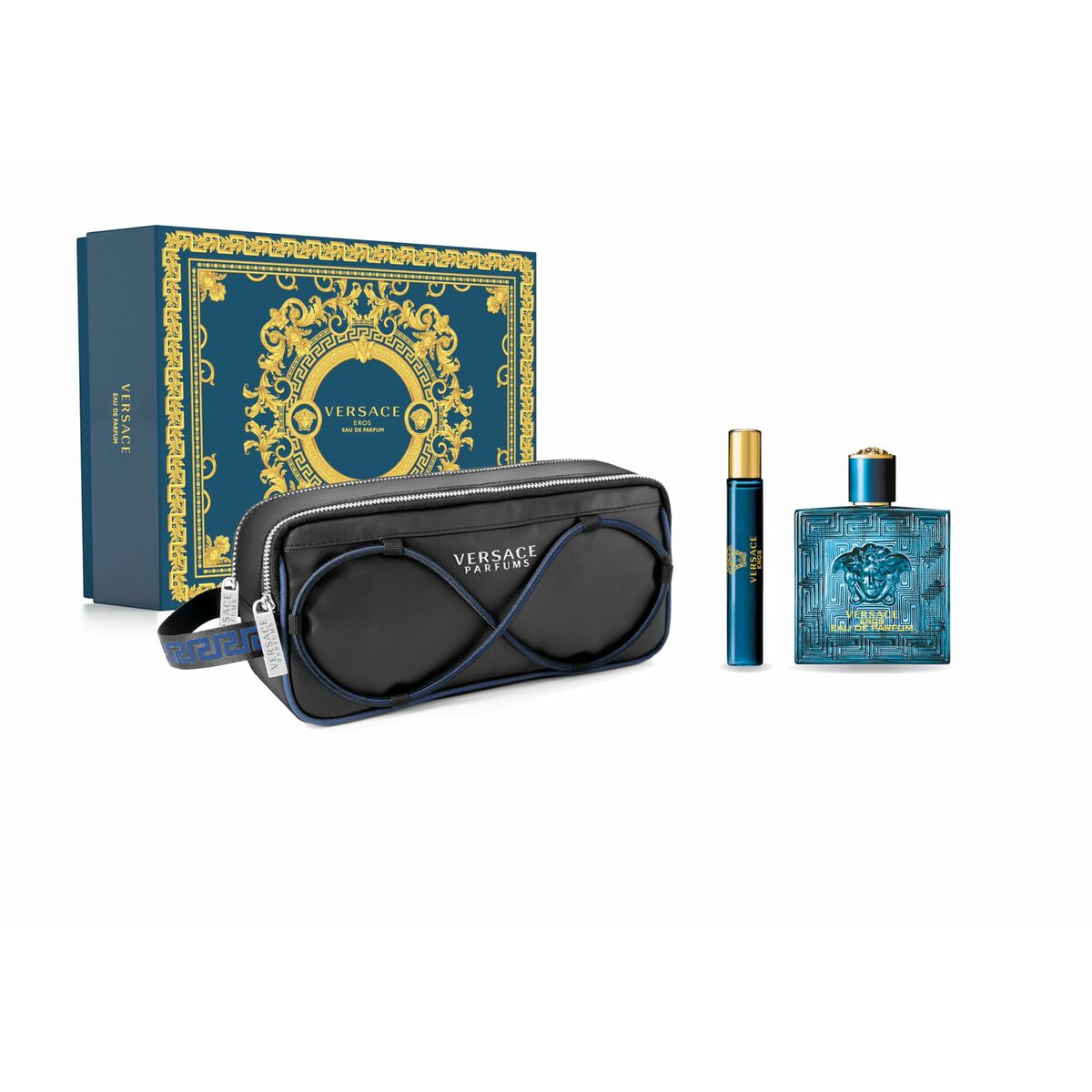 Men's Perfume Set Versace Eros EDP 3 Pieces-0