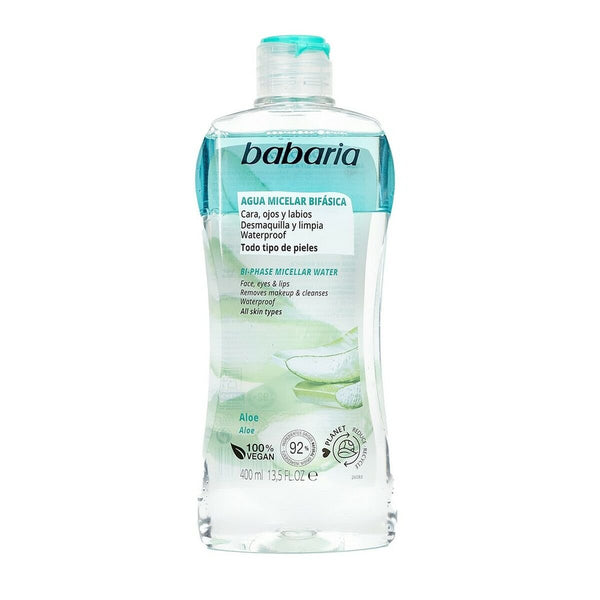 Facial Biphasic Makeup Remover Babaria Micellar Water Aloe Vera (400 ml) - Cosmova