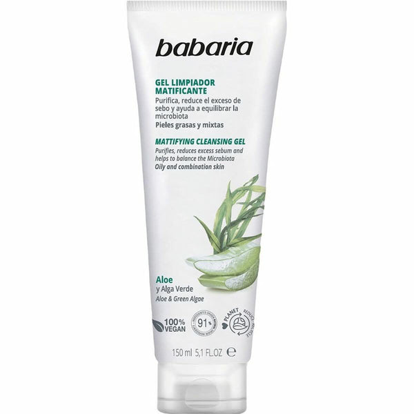 Facial Cleansing Gel Babaria Aloe Vera Mattifying finish 150 ml-0