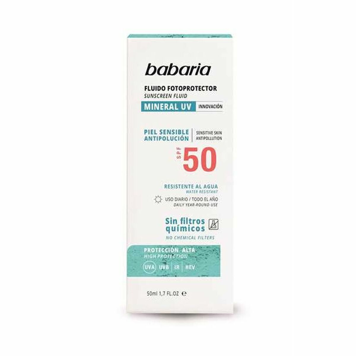 Sun Screen Lotion Babaria Solar Mineral Uv Spf 50 50 ml-0