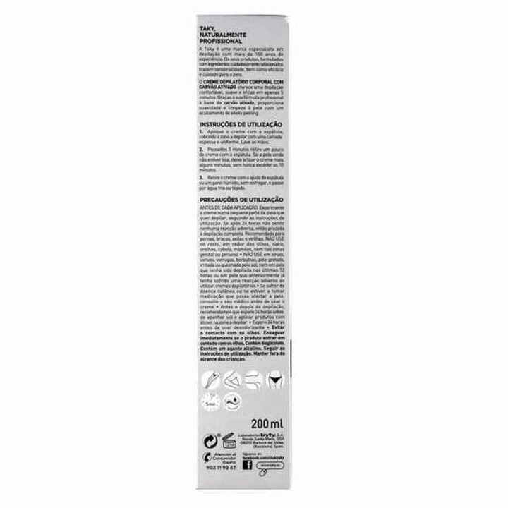 Body Hair Removal Cream Carbón Activado Taky Carbon Activado 200 ml-1