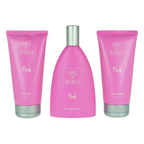 Women's Perfume Set Pink Aire Sevilla EDT (3 pcs) (3 pcs)-0