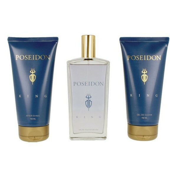 Men's Perfume Set The King Poseidon EDT (3 pcs) (3 pcs) - Cosmova