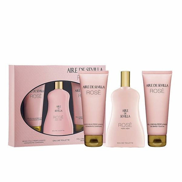 Women's Perfume Set Aire Sevilla Rose 3 Pieces - Cosmova