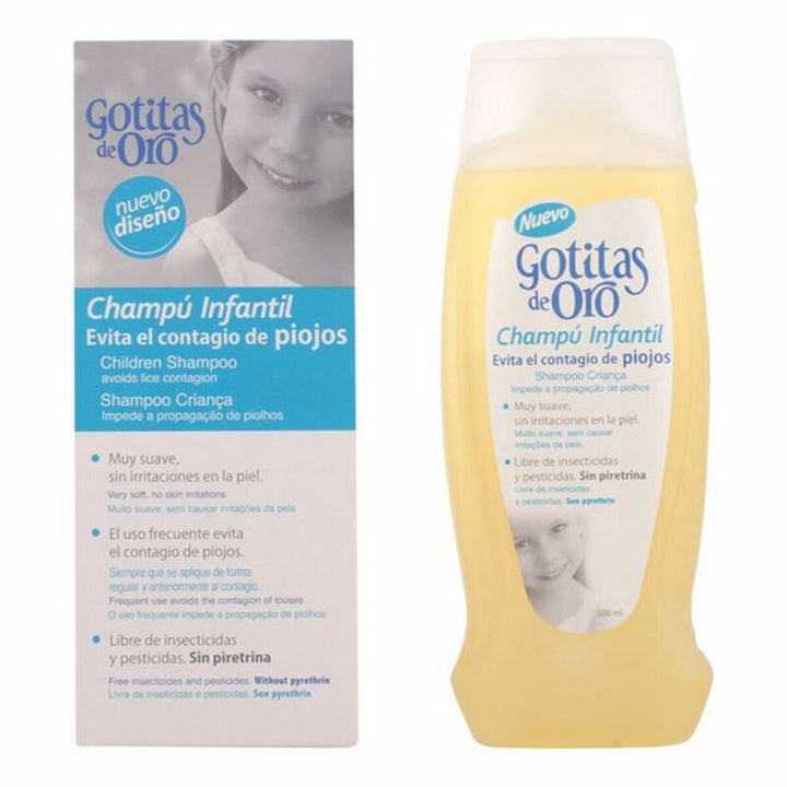 Anti - Lice Shampoo Gotitas de Oro Instituto Español Infantil (500 ml) 500 ml - Cosmova