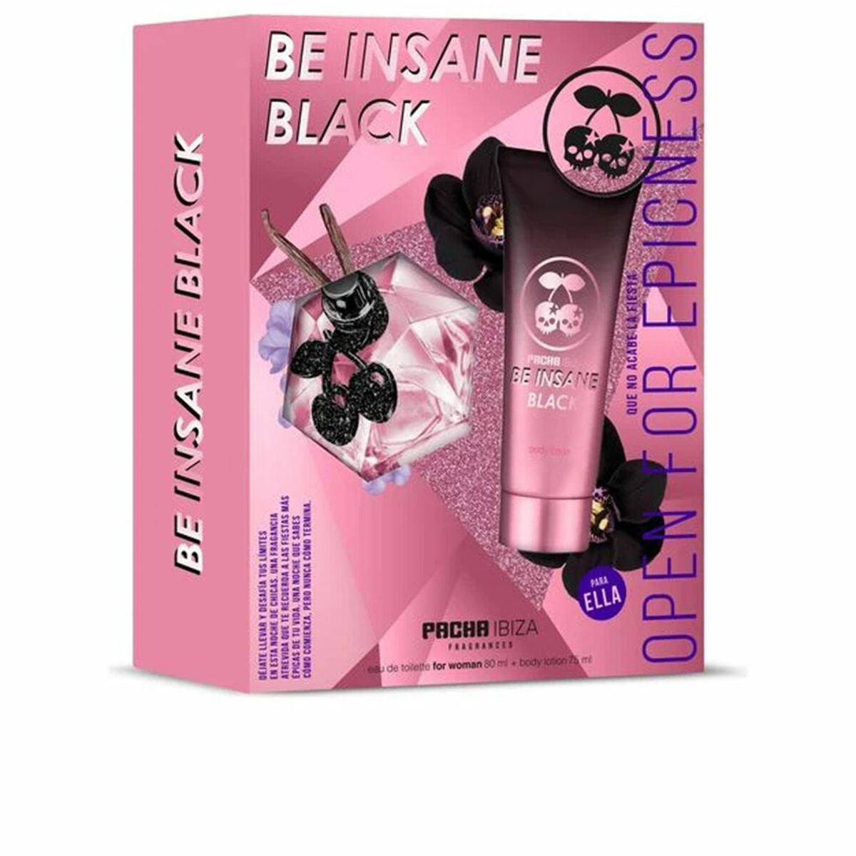 Women's Perfume Set Pacha Ibiza Be Insane Black 2 Pieces-0
