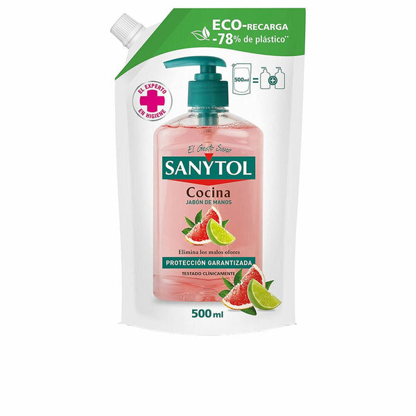 Hand Soap Sanytol 500 ml Anti - bacterial Kitchen Refill - Cosmova