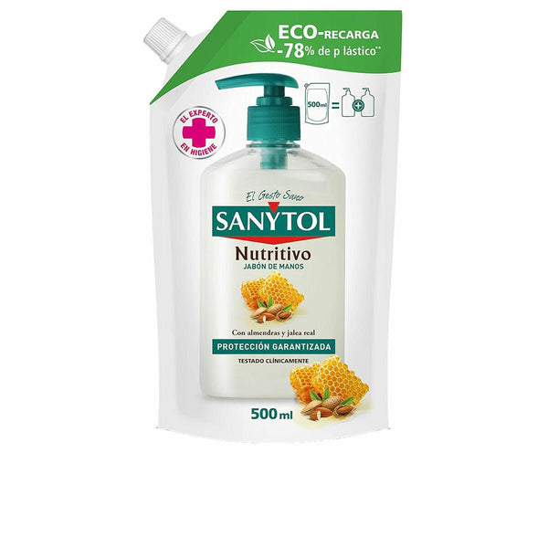 Hand Soap Sanytol 500 ml Anti - bacterial Nutritional Refill - Cosmova