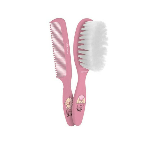 Child's Hairedressing Set Beter Peine Bebe Rosa (2 pcs) 2 Pieces - Cosmova