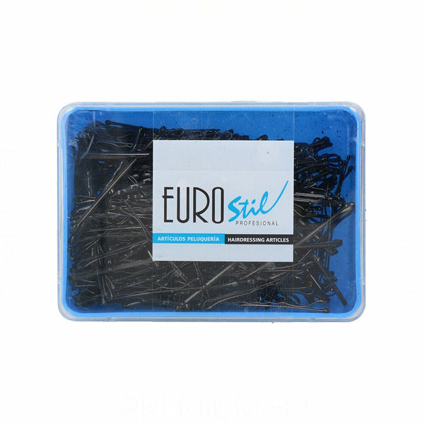 Hair Clips Eurostil Clips Negro (300 pcs) - Cosmova