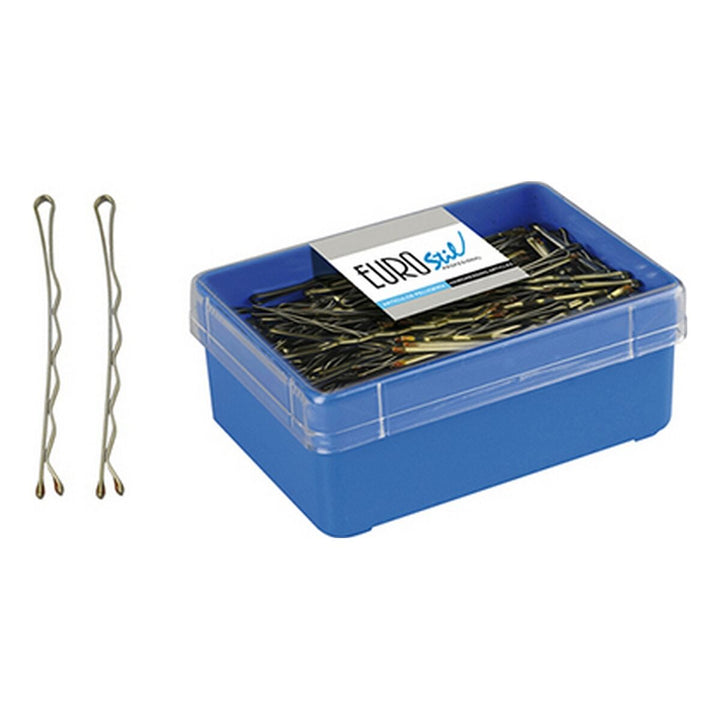 Hair Clips Eurostil 8423029013578 70 mm Bronze (150 pcs) - Cosmova