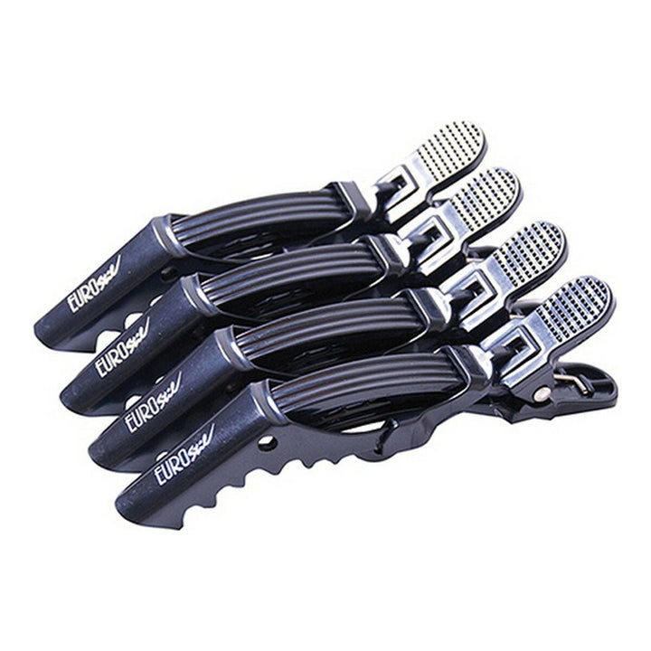 Hair clips Eurostil 4 Pinzas Large Dragon 4 uds (4 uds) - Cosmova
