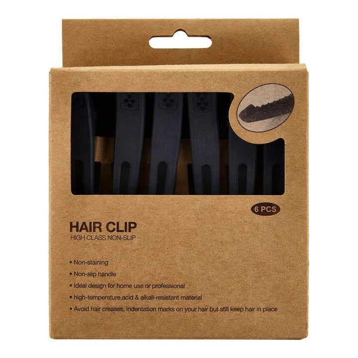 Hair clips Eurostil Caja 6 Grey Non - slip (6 uds) - Cosmova