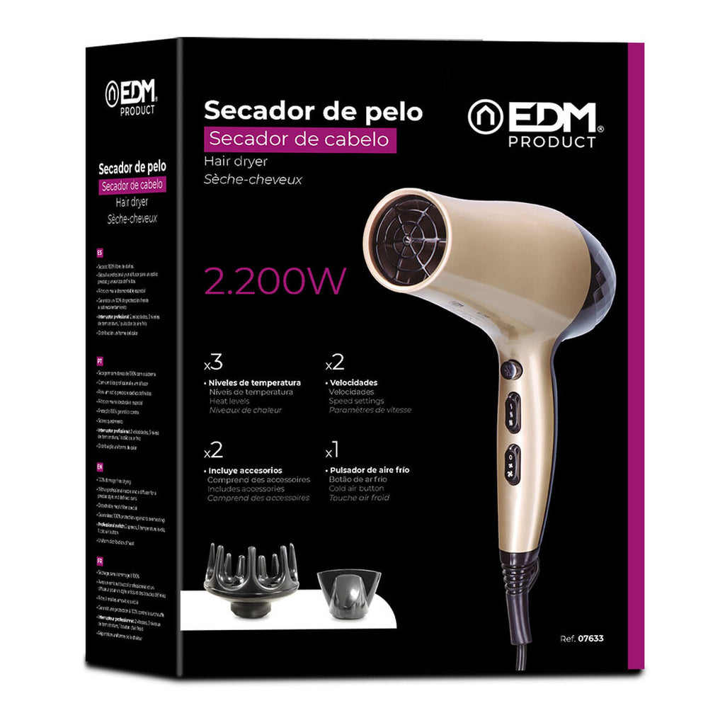 Hairdryer EDM 07633 2200 W Multicolour-1