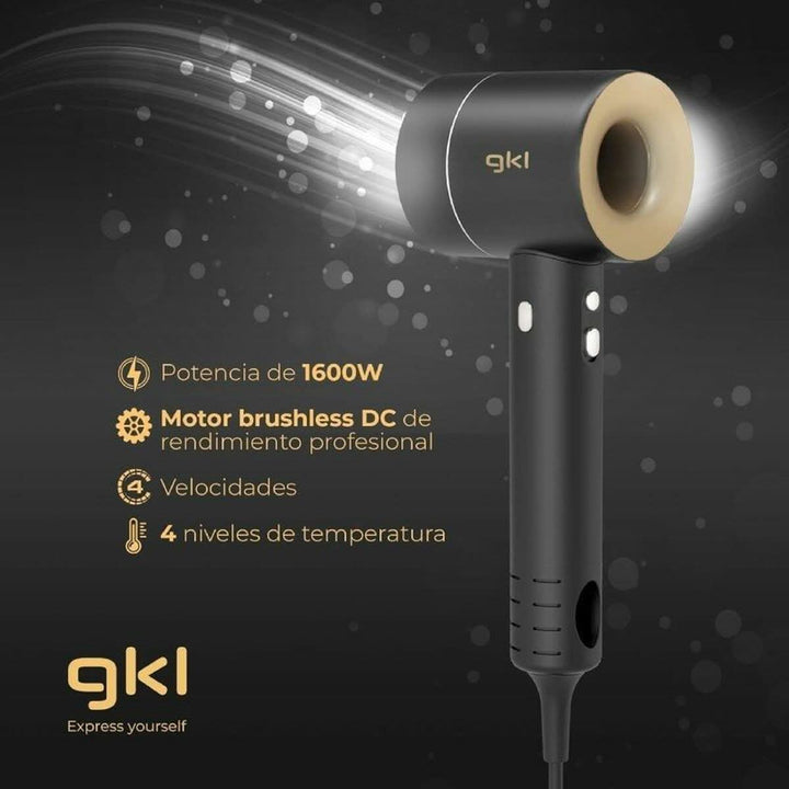 Hairdryer GKL Onyx Sense Black 1600 W-1