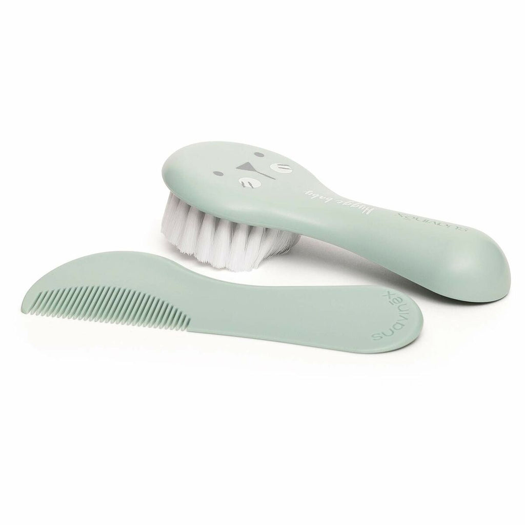 Set of combs/brushes Suavinex Hygge Baby Green 2 Units (2 Pieces)-0