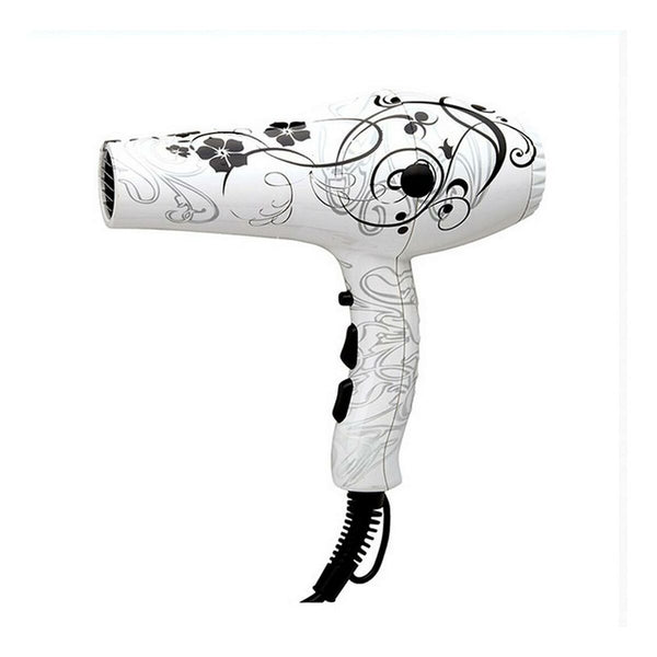 Hairdryer Albi Pro Secador Flores White Flowers-0