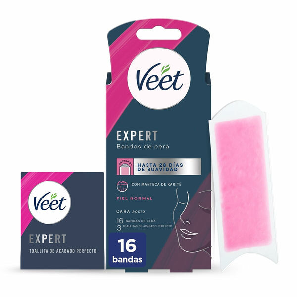 Facial Hair Removal Strips Veet Expert (16 Units)-0