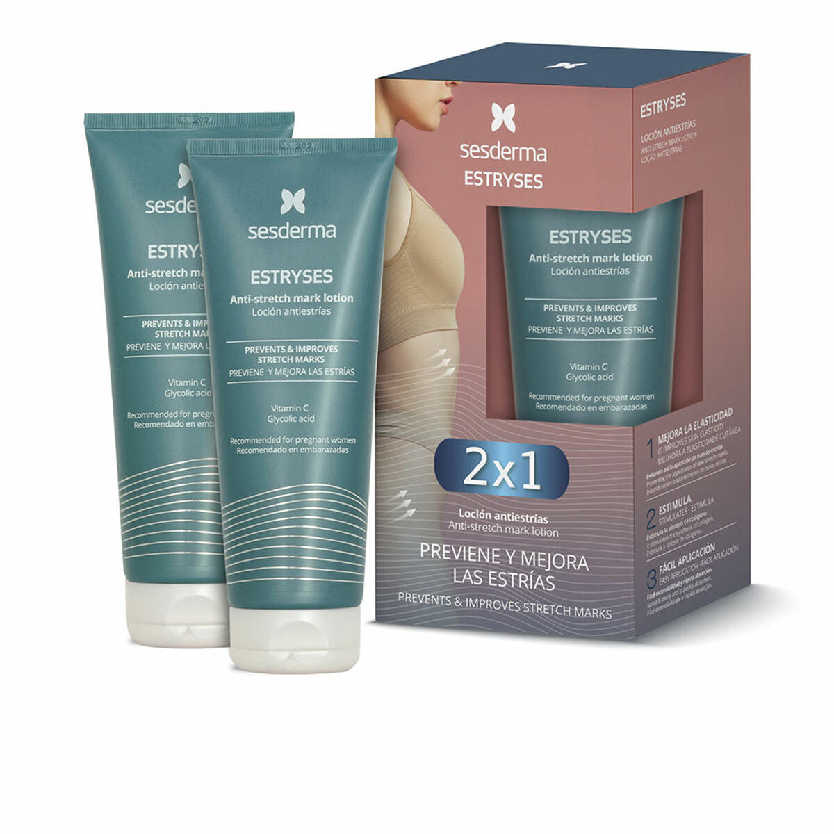 Anti-Stretch Mark Cream Sesderma ESTRYSES 200 ml 2 Units-0