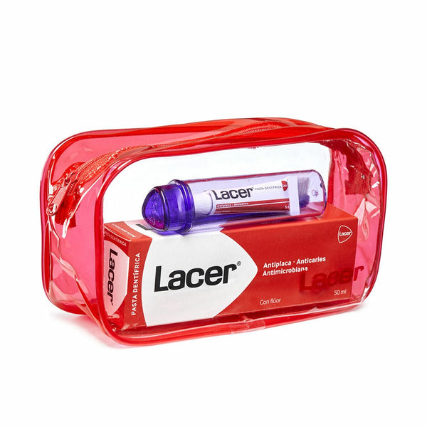 Toothbrush, Toothpaste and Mouthwash Set Lacer Travel (4 Pieces) - Cosmova