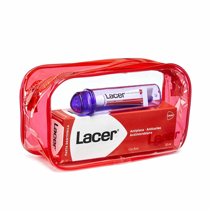 Toothbrush, Toothpaste and Mouthwash Set Lacer Travel (4 Pieces) - Cosmova