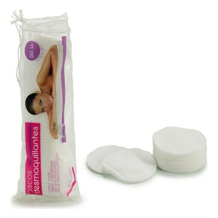 Make - up Remover Pads White Cotton (50 Pieces) - Cosmova