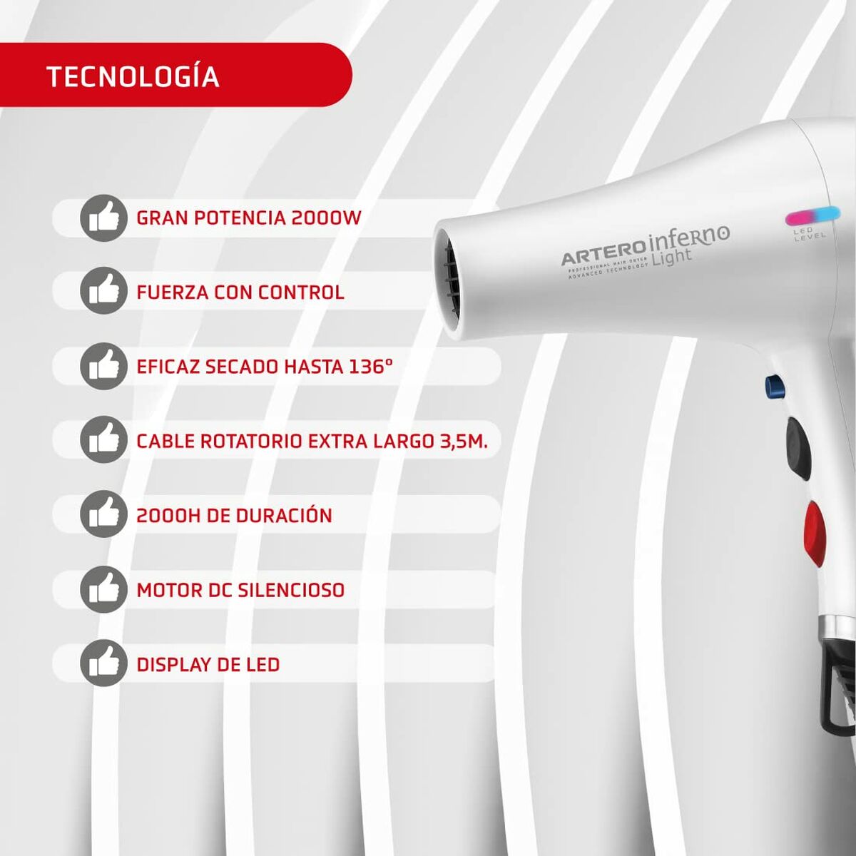 Hair Clippers Artero SECADOR INFERNO-3