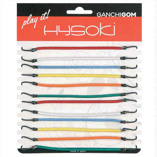 Rubber Hair Bands Hysoki Multicolour Hook 12 Pieces - Cosmova