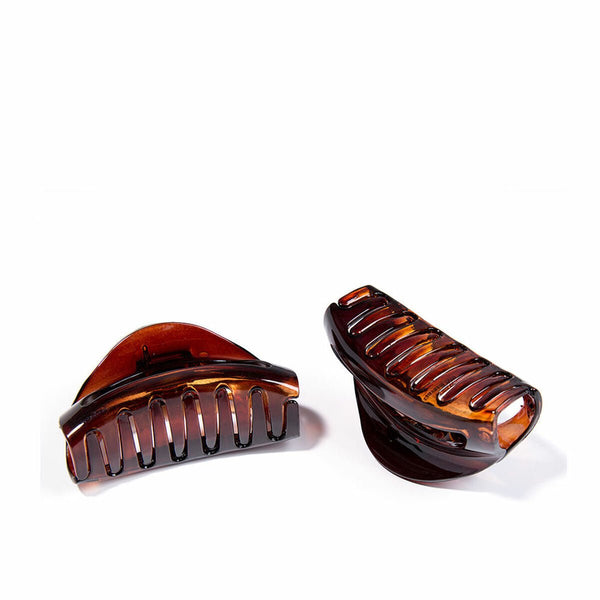 Hair clips Inca Pinza Grande Brown 2 Units - Cosmova