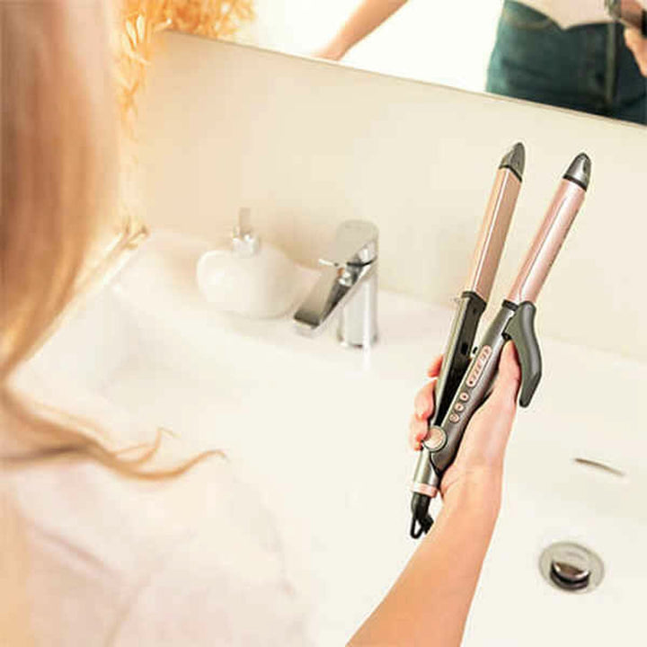 Ceramic Hair Straighteners Cecotec Bamba RitualCare 1000 2in1 Black/Pink White 82 W-2