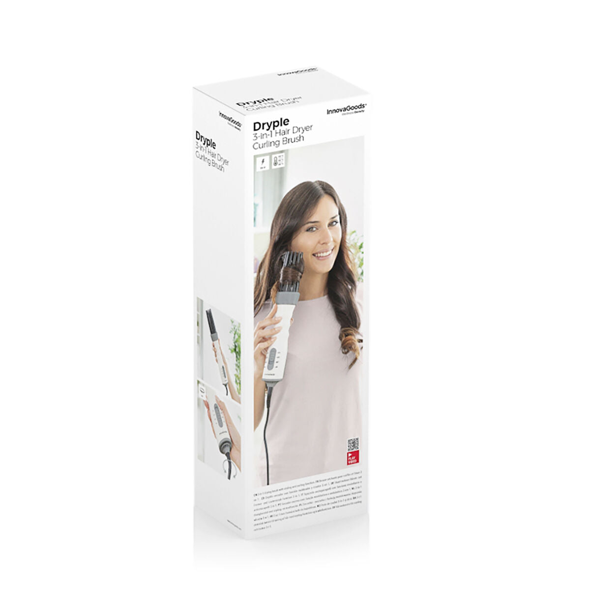 3-in-1 Drying, Styling and Curling Hairbrush Dryple InnovaGoods 550 W-1