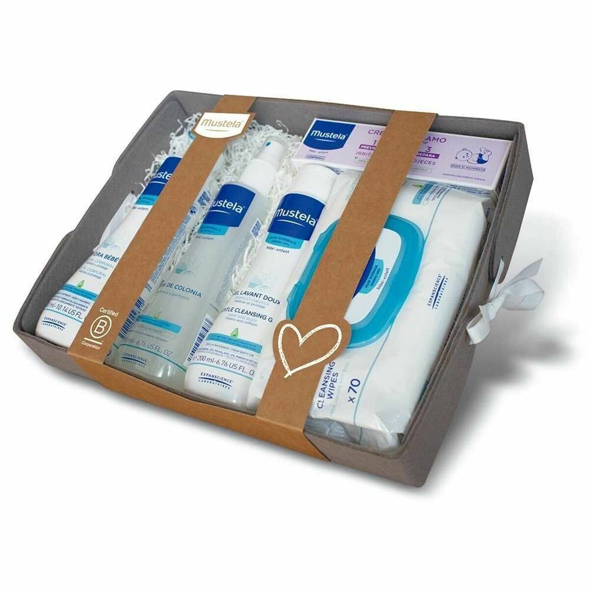 Hygiene set Mustela Canastilla Bebé Gris Lote Baby 5 Pieces-0