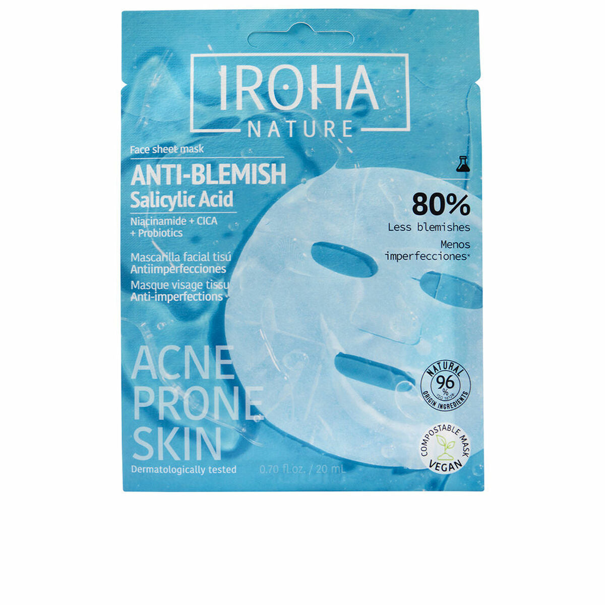 Facial Mask Iroha ANTI-BLEMISH (1 Unit)-0