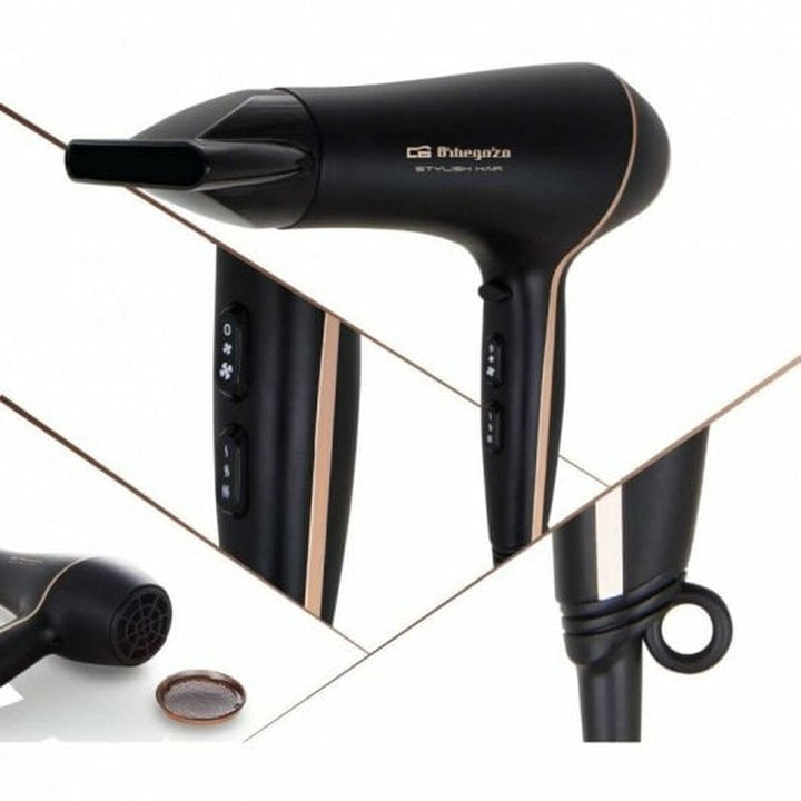 Hairdryer Orbegozo SE-2065 2000 W Black-2