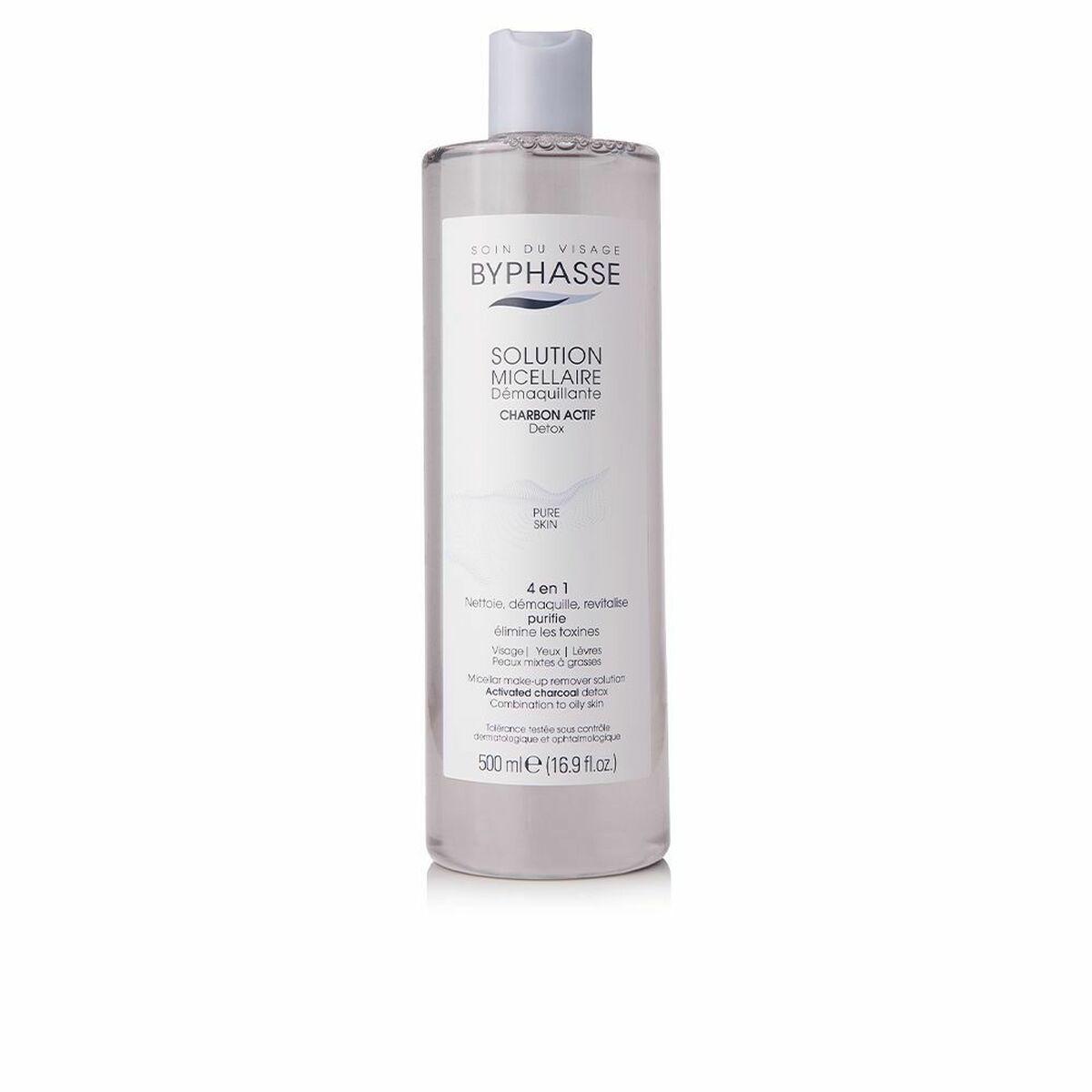 Make Up Remover Micellar Water Byphasse 1000025017 Active charcoal 500 ml-0