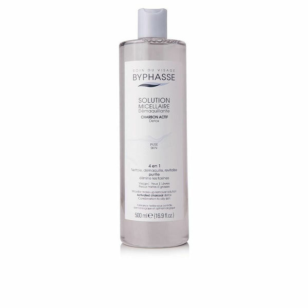 Make Up Remover Micellar Water Byphasse 1000025017 Active charcoal 500 ml - Cosmova