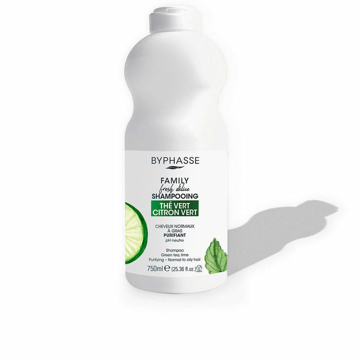 Purifying Shampoo Byphasse Family Fresh Delice Lime Greasy Hair Green Tea (750 ml)-0