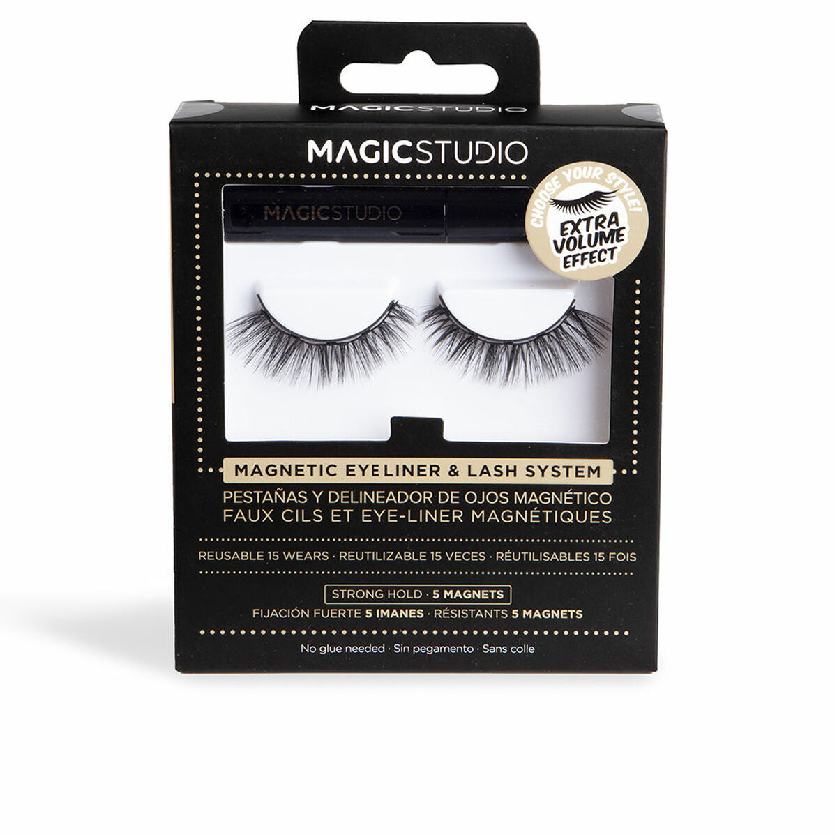 Set of false eyelashes Magic Studio Extra volume Magnetic 2 Pieces-0
