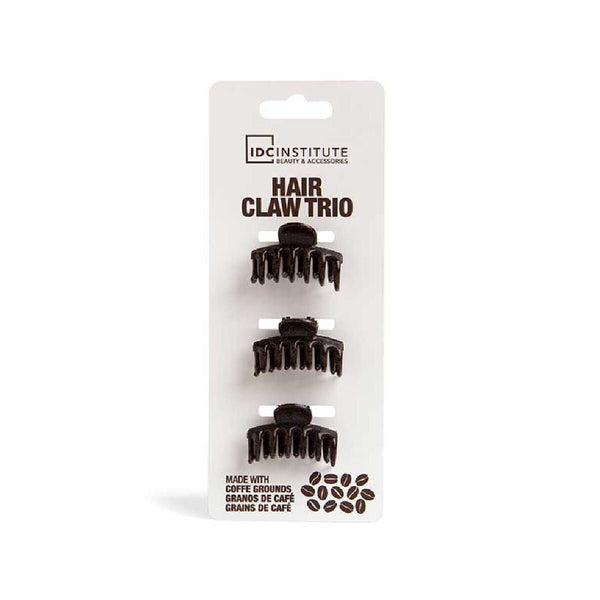 Hair clips IDC Institute ECO HAIR CLAW Dark brown 3 Pieces 3 Units - Cosmova