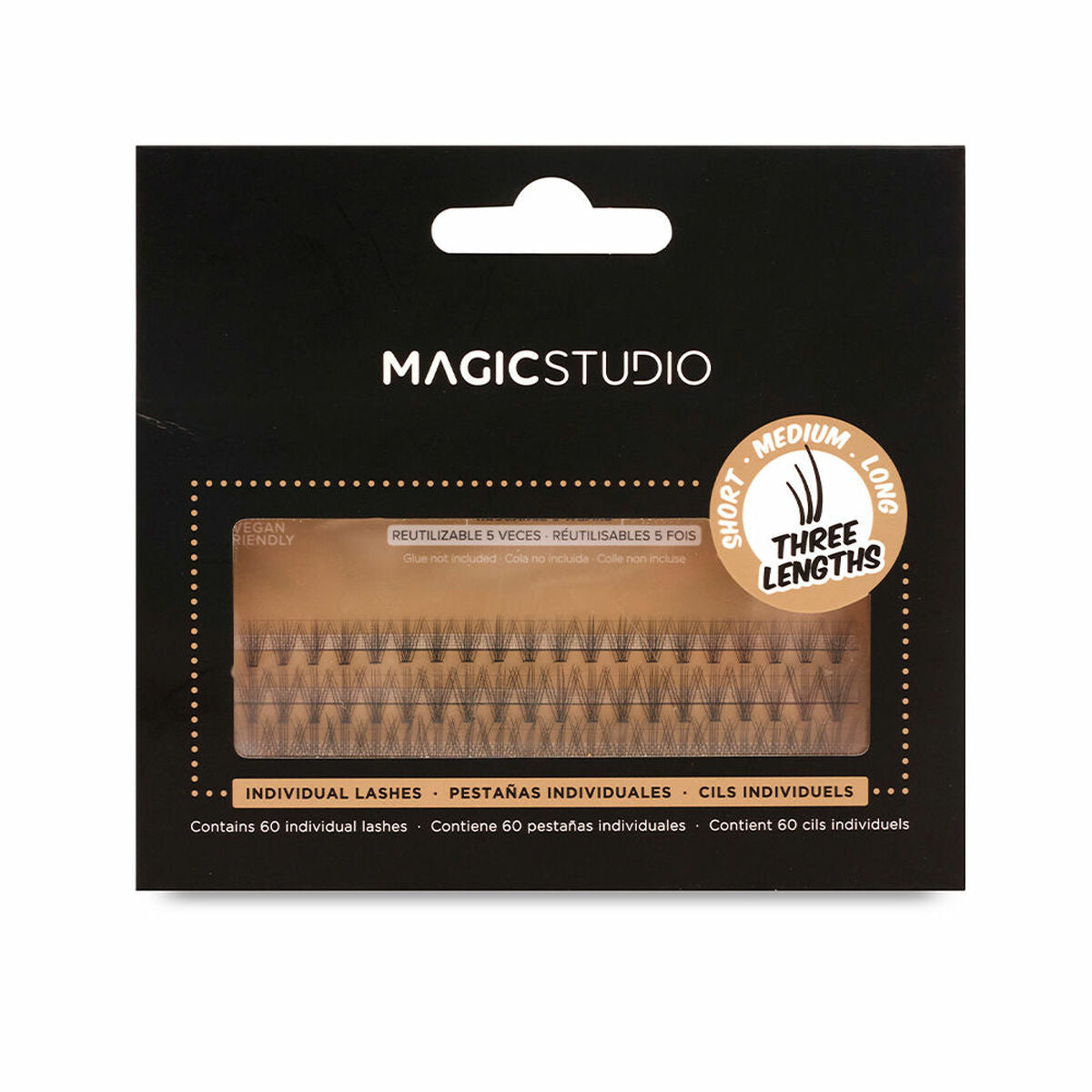 Set of false eyelashes Magic Studio Mink Individual 60 Units (60 Units)-0