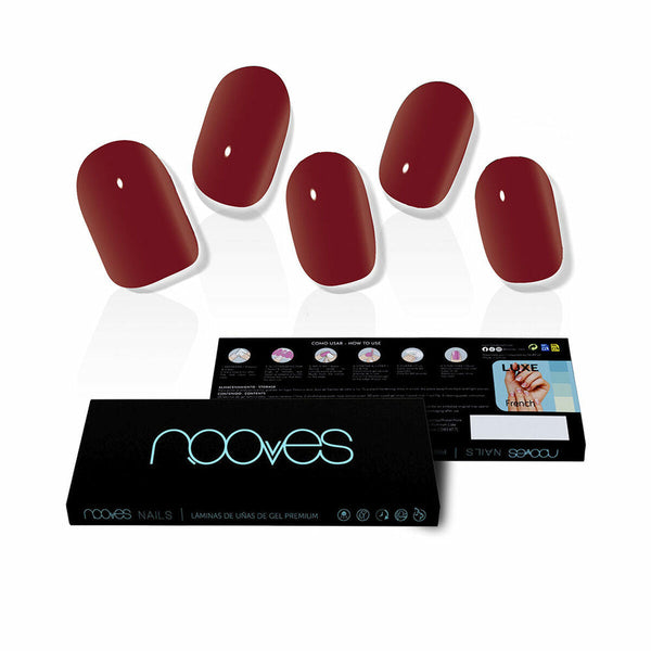False nails Nooves Midnight rain Gel Self-adhesives Red-0