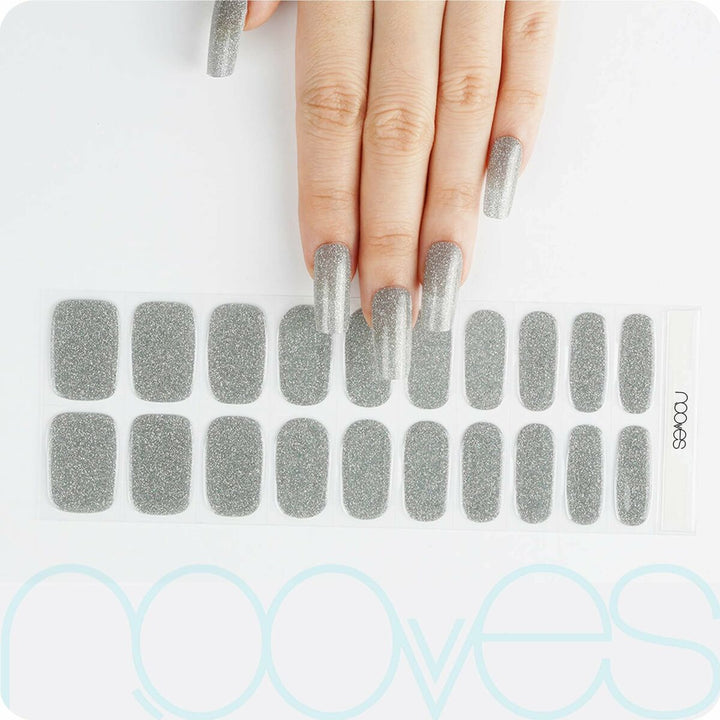 Gel Nail Foils Nooves Glitter grey (20 Units)-1