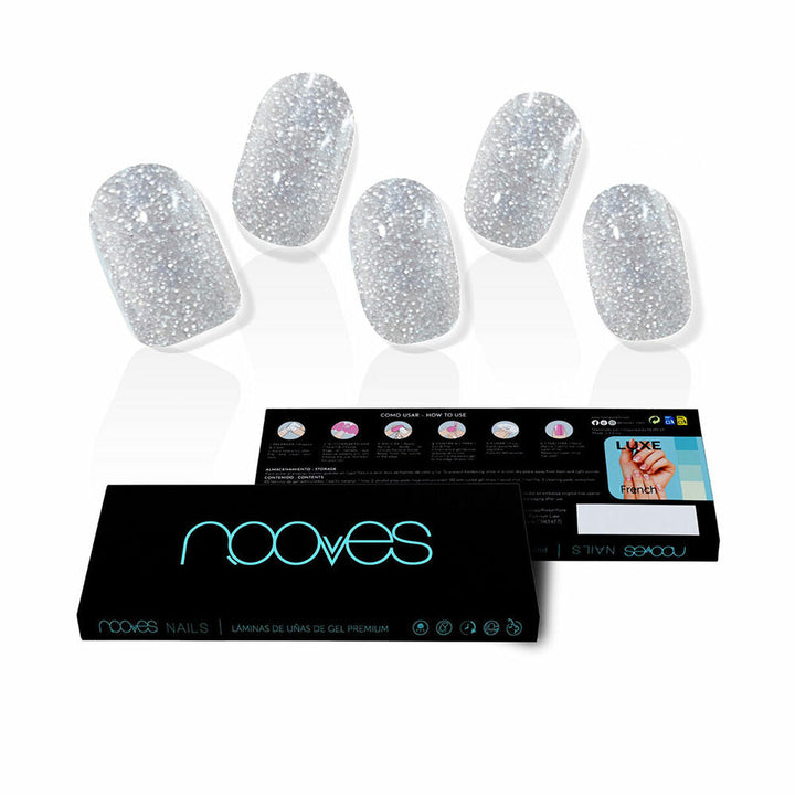 Gel Nail Foils Nooves Glitter grey (20 Units)-0