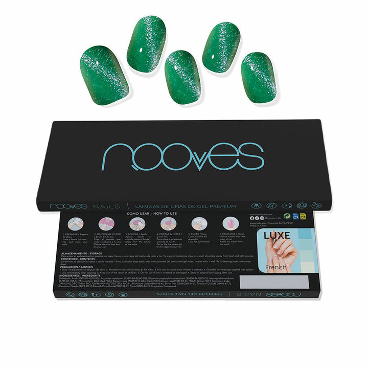 Gel Nail Foils Nooves Cat eye green (20 Units)-0